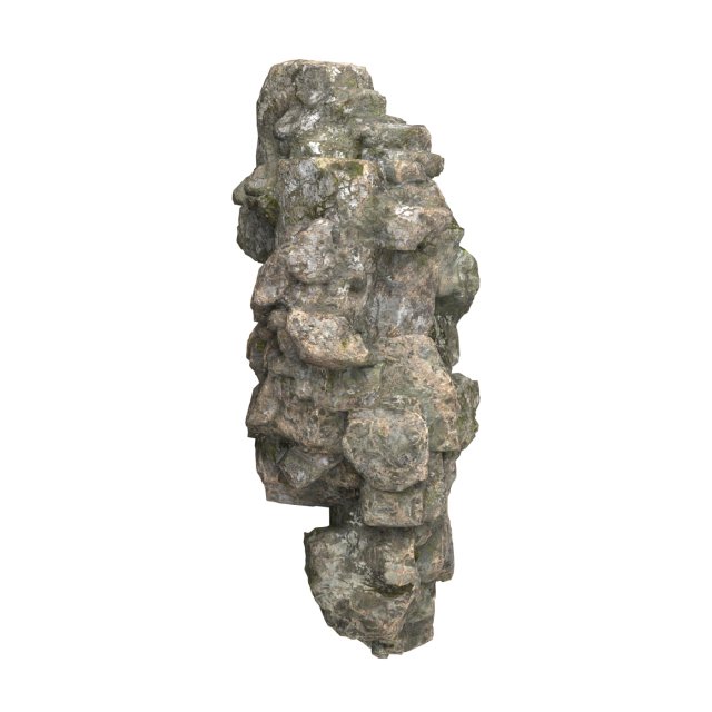 Realistic Mountain Rock Cliff 09 Modelo 3D .c4d .max .obj .3ds .fbx .stl .blend 
