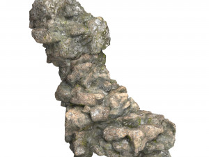 Realistic Mountain Rock Cliff 10 Model 3D
