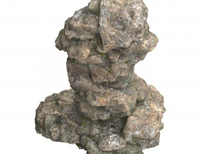 Realistic Mountain Rock Cliff 10 3D Model