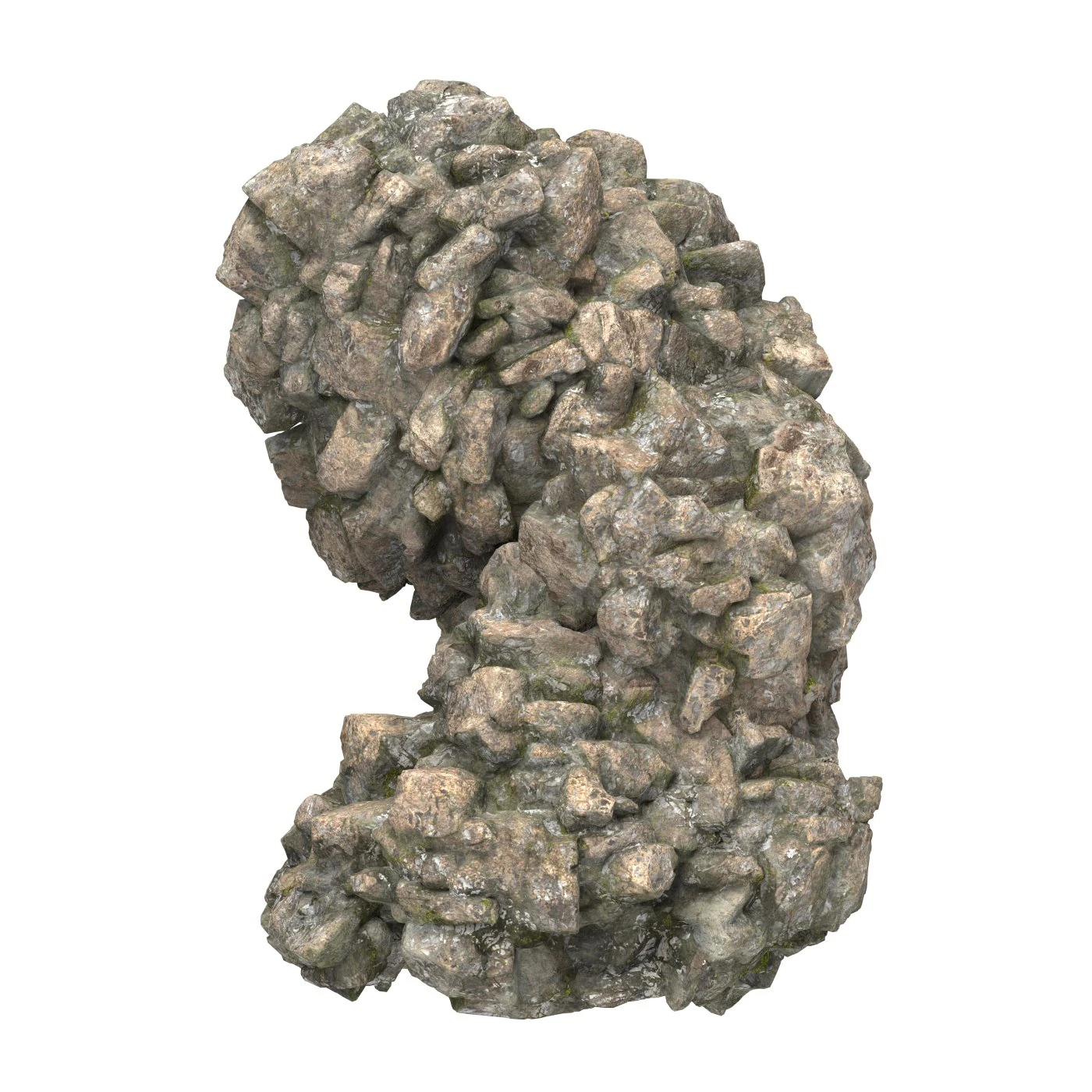 Realistic Mountain Rock Cliff 11 3D Model .c4d .max .obj .3ds .fbx .stl .blend