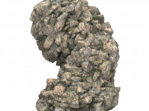 Realistic Mountain Rock Cliff 11 3D-Modell