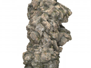 Realistic Mountain Rock Cliff 11 3D Model