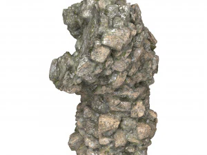 Realistic Mountain Rock Cliff 11 3D Model