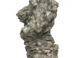 Realistic Mountain Rock Cliff 11 3D Model