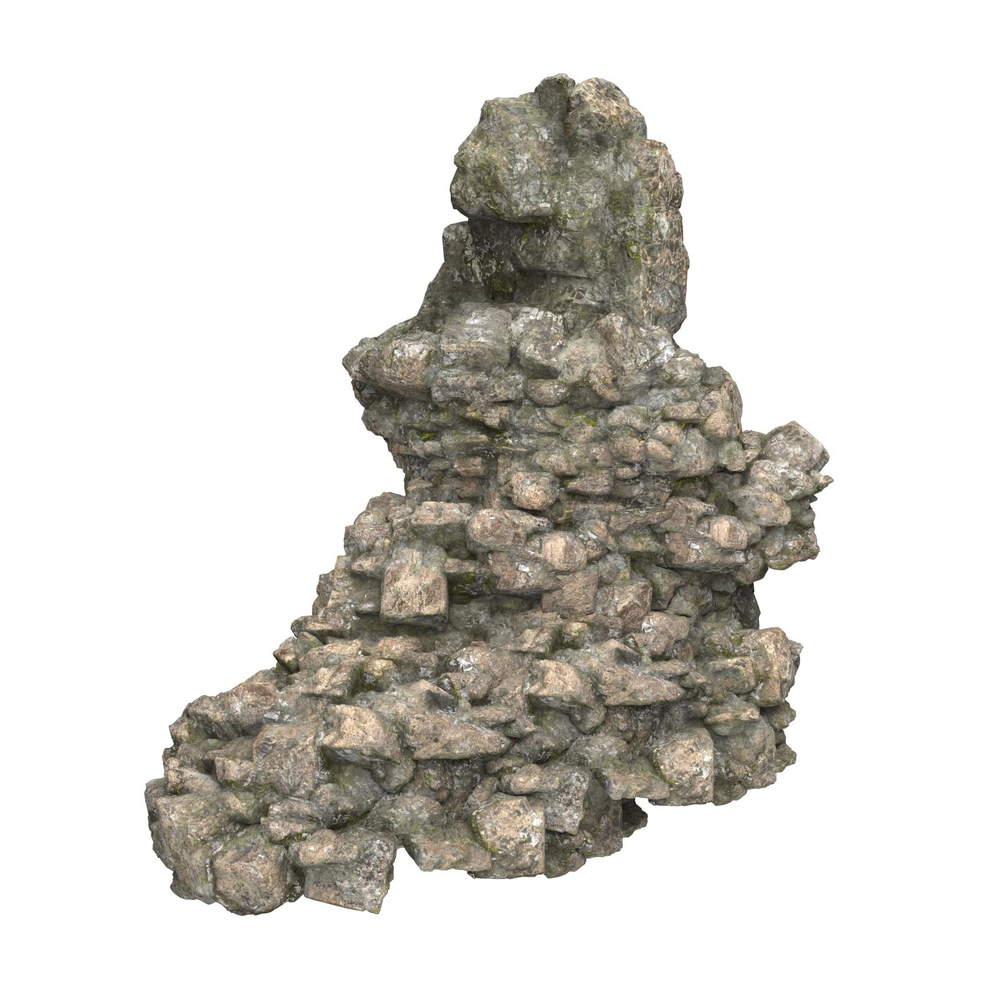 Realistic Mountain Rock Cliff 12 3D Model .c4d .max .obj .3ds .fbx .stl .blend