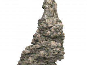 Realistic Mountain Rock Cliff 12 3D Model