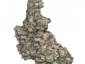 Realistic Mountain Rock Cliff 12 3D Model