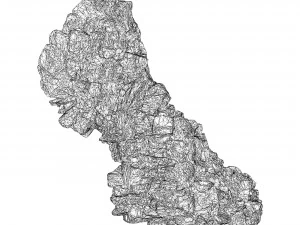 Realistic Mountain Rock Cliff Collection 3D Model