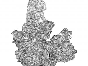 Realistic Mountain Rock Cliff Collection Modello 3D