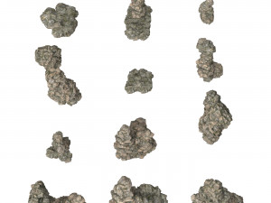 Realistic Mountain Rock Cliff Collection Modello 3D