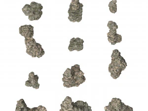 Realistic Mountain Rock Cliff Collection 3D Model