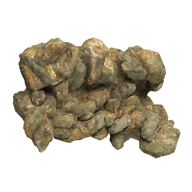 Realistic Natural Rock Cliff 02 3D Model .c4d .max .obj .3ds .fbx .stl .blend 
