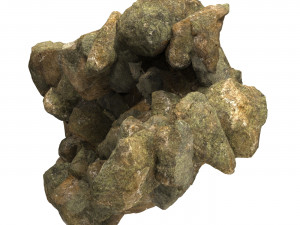 Realistic Natural Rock Cliff 02 3D Model