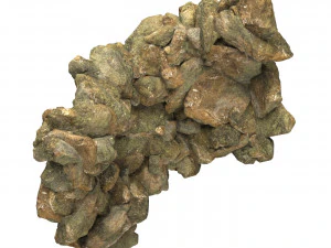 Tebing Batu Alam Realistis 04 Model 3D