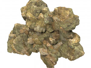Realistic Natural Rock Cliff 09 3D Model
