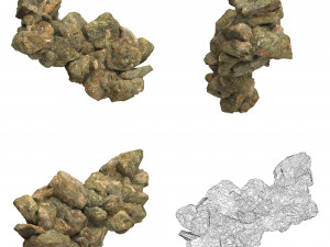 Realistic Natural Rock Cliff Collection 3D Модель