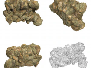 Realistic Natural Rock Cliff Collection 3D Model