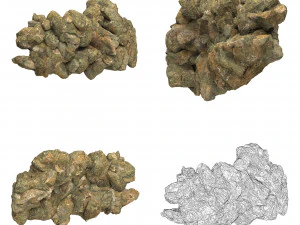 Realistic Natural Rock Cliff Collection 3D Model