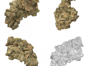 Realistic Natural Rock Cliff Collection 3D Model