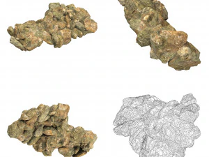 Realistic Natural Rock Cliff Collection 3D Model