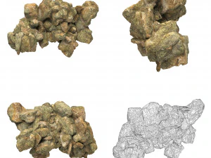 Realistic Natural Rock Cliff Collection 3D Model