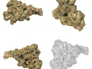Realistic Natural Rock Cliff Collection 3D Model