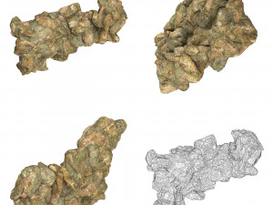 Realistic Natural Rock Cliff Collection 3D Model