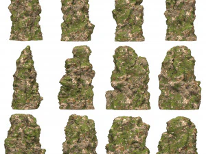 Realistic Mountain Cliff Collection 3D Model