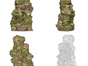 Realistic Mountain Cliff Collection 3D Model
