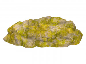 Moss Stone Rock 01 3D Model