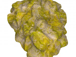 Moss Stone Rock 01 3D Model