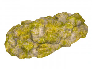 Moss Stone Rock 01 3D Model
