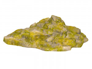 Moss Stone Rock 02 Modèle 3D