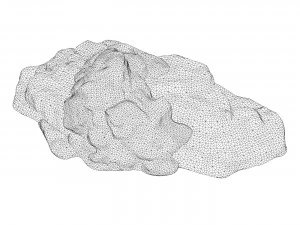 Moss Stone Rock 02 3D Model