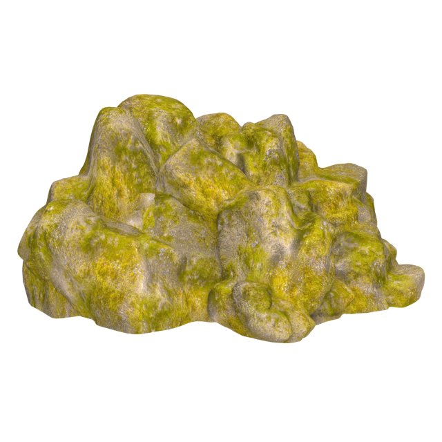 Moss Stone Rock 03 Modèle 3D .c4d .max .obj .3ds .fbx .stl .blend
