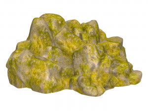 Moss Stone Rock 03 Modelo 3D