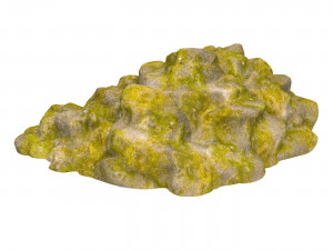 Moss Stone Rock 04 3D 模型