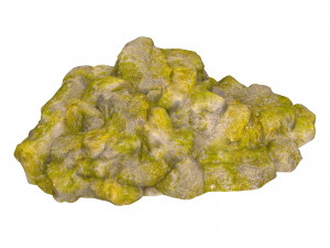 Moss Stone Rock 04 3D Model