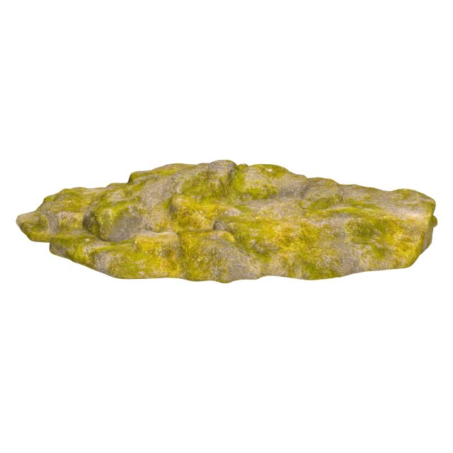 Moss Stone Rock 05 3D Model .c4d .max .obj .3ds .fbx .stl .blend 