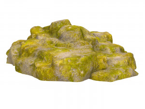 Moss Stone Rock 05 3D Model