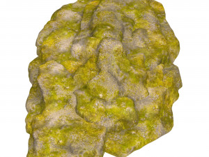 Moss Stone Rock 05 3D Model