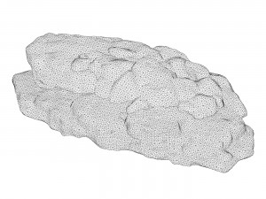 Moss Stone Rock 05 3D Model