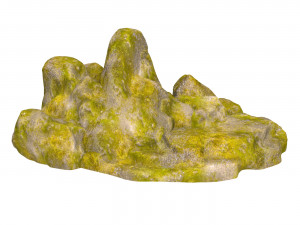 Moss Stone Rock 06 3D Model