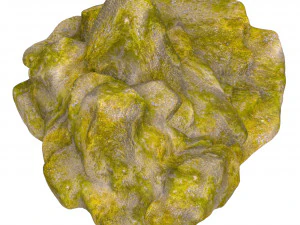 Moss Stone Rock 06 3D Model