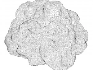 Moss Stone Rock 07 3D Model