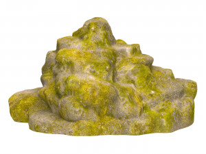 Moss Stone Rock 07 3D Модель