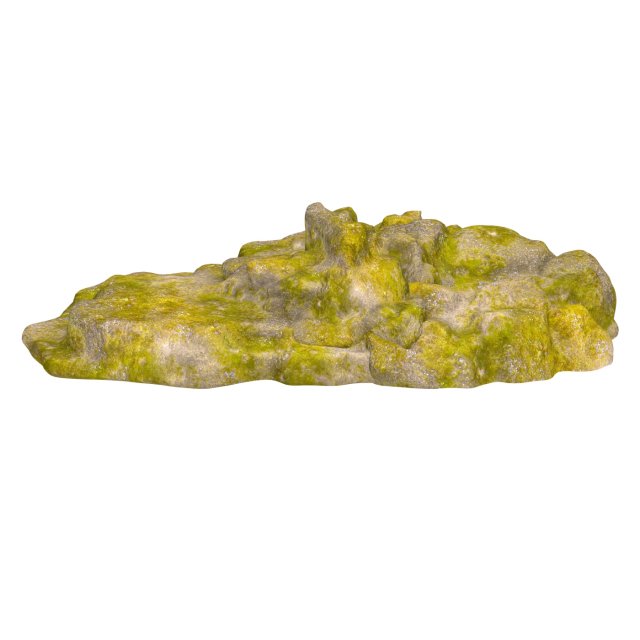 Moss Stone Rock 08 Model 3D .c4d .max .obj .3ds .fbx .stl .blend 