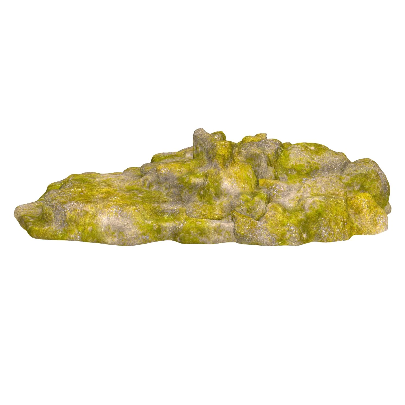 Moss Stone Rock 08 3D Model .c4d .max .obj .3ds .fbx .stl .blend 