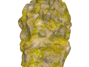 Moss Stone Rock 08 Model 3D