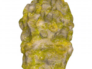 Moss Stone Rock 08 3D Model